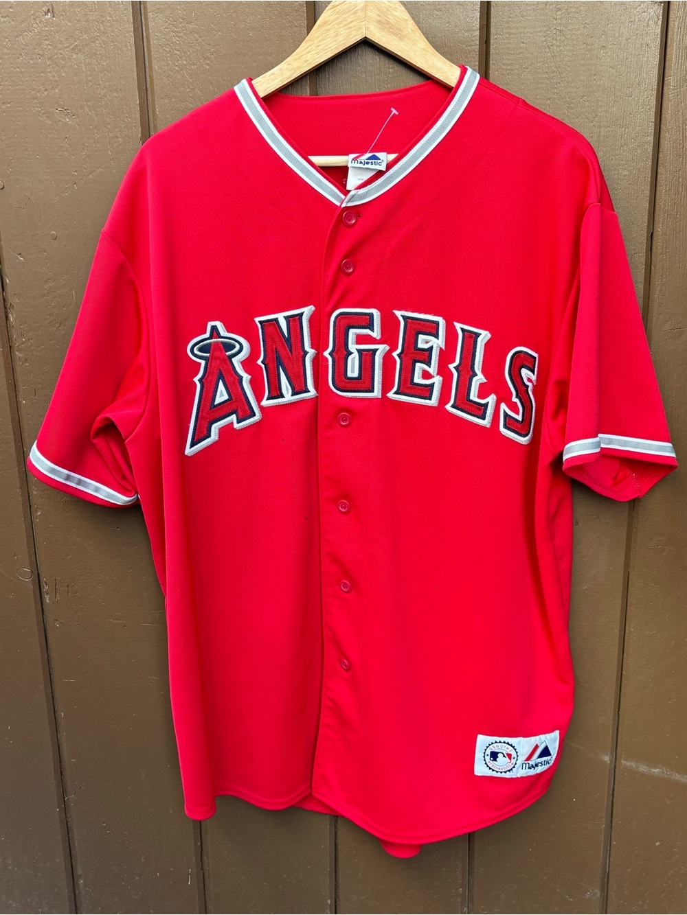 Vintage Majestic Anaheim Angels Red Men's XL Jersey Reggie Willits 77 MLB